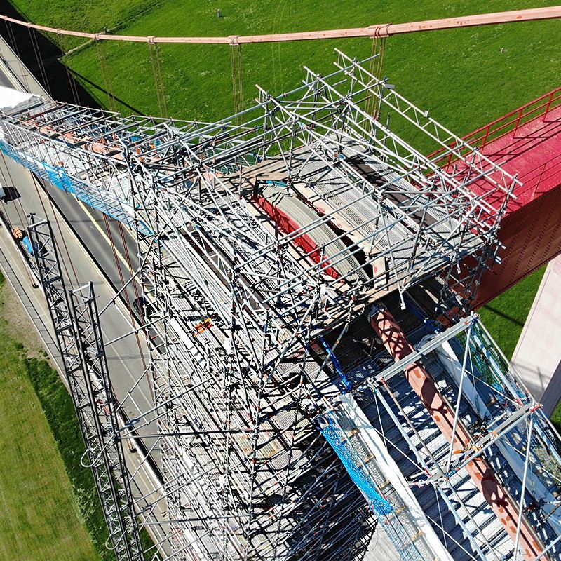 Baustelle an der Rheinbrücke Emmerich Baustelle an der Rheinbrücke Emmerich
