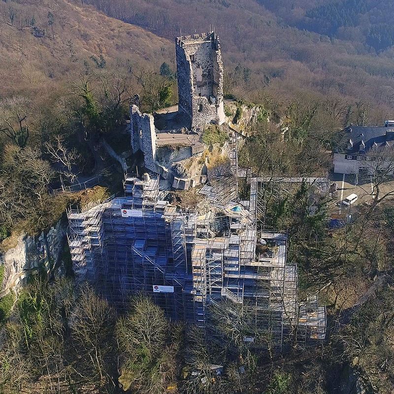 Baustelle am Drachenfels, Königswinter Baustelle am Drachenfels, Königswinter