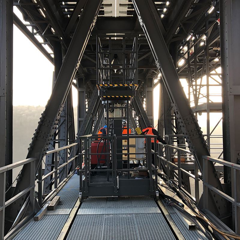Brückenbesichtigungwswagen an der Müngstener Brücke Brückenbesichtigungwswagen an der Müngstener Brücke
